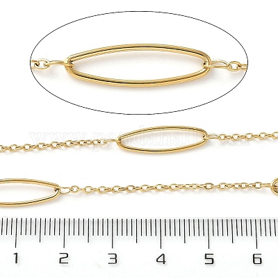 304 Stainless Steel Oval & Cable Chains&nbsp;CHS-C015-03D-G-1