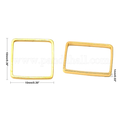 Square Brass Linking Rings&nbsp;EC03010mm-G-1