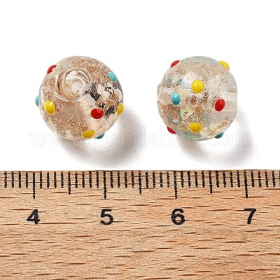 Handmade Gold Sand Bumpy Lampwork Beads&nbsp;LAMP-V001-04-1