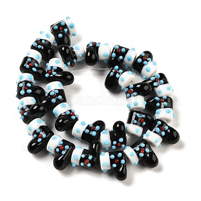 Handmade Lampwork Bumpy Beads Strands&nbsp;LAMP-U001-01D-1-1