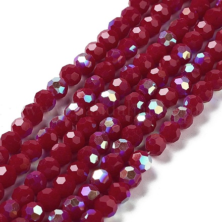 Opaque Glass Beads Strands EGLA-A035-P6mm-L16-1