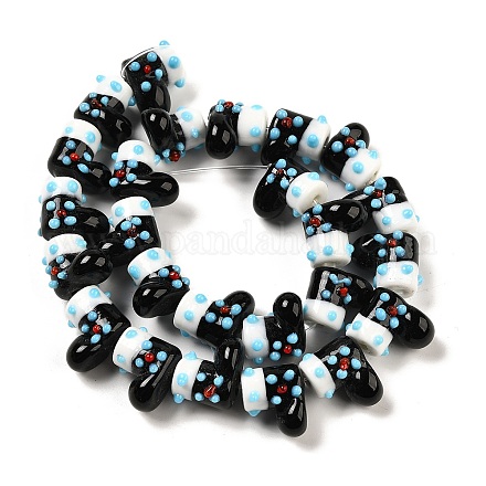 Handmade Lampwork Bumpy Beads Strands&nbsp;LAMP-U001-01D-1-1