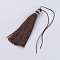 Nylon Thread Tassel Big Pendant Decorations, Coconut Brown, 100x10mm