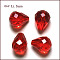 Imitation Austrian Crystal Beads, Grade AAA, K9 Glass, Faceted, Drop, Red, 10x12mm, Hole: 0.9~1.5mm