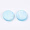 Shell Cabochons, Dyed, Flat Round, Cyan, 10x2mm