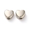 CCB Plastic Beads, Silver, Heart, 11x12x7mm, Hole: 3.8mm