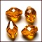 Imitation Austrian Crystal Beads, Grade AAA, K9 Glass, Faceted, Bicone, Orange, 10x13mm, Hole: 0.9~1mm