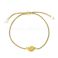 Summer 304 Stainless Steel Conch Shell Shaped Link Anklets&nbsp;AJEW-AN00794
