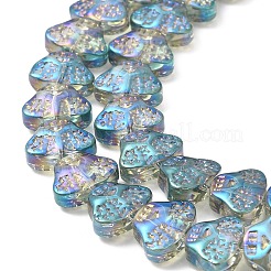 Transparent Electroplate Glass Beads Strands&nbsp;EGLA-F158-FR02-A