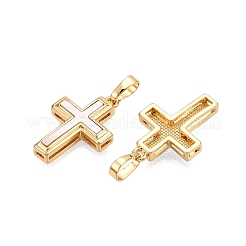 Brass & Shell Pendants&nbsp;KK-N254-210G