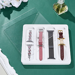 4-Slot Wooden Watch Band Storage Cases with Visible Lid&nbsp;CON-WH0110-298A