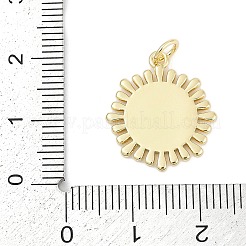 Sun with 11:11 Brass Enamel Pendants&nbsp;KK-G522-38G-02