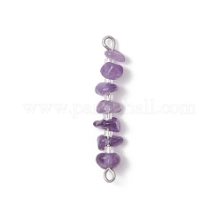16Pcs 16 Styles Natural Mixed Stone Chip and Glass Seed Beaded Connector Charms&nbsp;PALLOY-JF03328-02