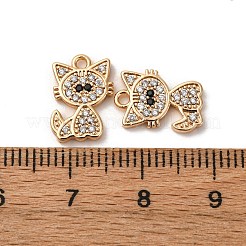 Brass Micro Pave Cubic Zirconia Pendants&nbsp;KK-Z112-15G