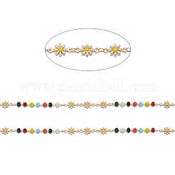 Handmade Golden Brass Enamel Chains&nbsp;CHC-K011-21G