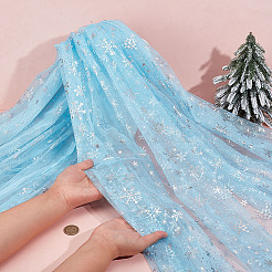 2M Polyester Snowflake Mesh Fabrics&nbsp;DIY-WH0622-386A