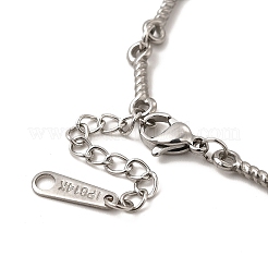 Non-Tarnish 304 Stainless Steel Twist Bar Link Bracelet for Women&nbsp;BJEW-G667-01P