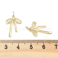 Rack Plating Brass Clear Cubic Zirconia Pendants&nbsp;X-KK-M293-16G-01