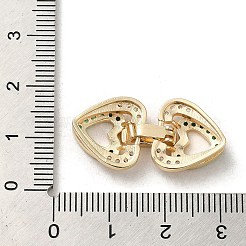 Brass Micro Pave Cubic Zirconia Fold Over Clasps&nbsp;KK-H455-53G-04