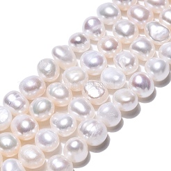 Natural Cultured Freshwater Pearl Beads Strands&nbsp;PEAR-N014-05L-01