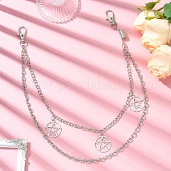 5Pcs 5 Styles Punk Style Moon Zinc Alloy Chain Belts Sets&nbsp;AJEW-CJ0001-63