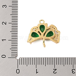 Brass Micro Pave Clear Cubic Zirconia Peg Bails Pendants&nbsp;KK-B111-02G