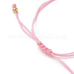 Glass Seed Beads Heart Link Bracelets&nbsp;BJEW-MZ00217-04