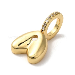 Brass Micro Pave Cubic Zirconia Pendants&nbsp;KK-K345-13A-G