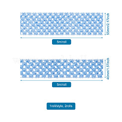 2 Rolls 2 Sizes Polyester Elastic Ribbon&nbsp;EW-TA0001-02J