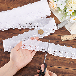 16 Yards Polyester Embroidery Hollow Flower Lace Trim&nbsp;OCOR-GA0002-04