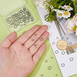 100Pcs 4 Styles 304 Stainless Steel Linking Rings&nbsp;STAS-DC0017-19
