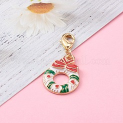 Christmas Themed Alloy Enamel Pendants&nbsp;HJEW-JM00457-05