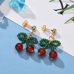 Cherry Dangle Stud Earrings&nbsp;EJEW-JE04339