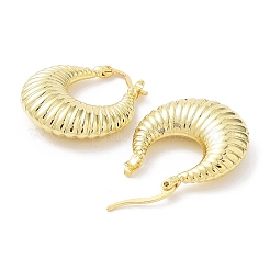 Rack Plating Brass Croissant Hoop Earrings&nbsp;EJEW-B027-16G
