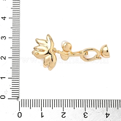 Brass Enamel Fold Over Clasps&nbsp;KK-S531-31G-B