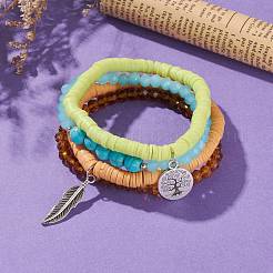 4Pcs Stretch Bracelets&nbsp;BJEW-JB05888