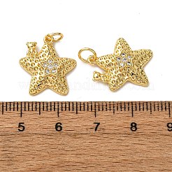 Brass Micro Pave Cubic Zirconia Pendants&nbsp;KK-A271-11G