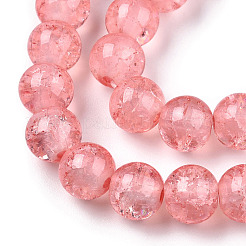 Baking Paint Crackle Glass Bead Strands&nbsp;DGLA-Q023-8mm-YS9-A