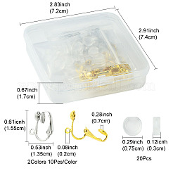 Iron Clip-on Earring Findings&nbsp;IFIN-FS0001-44