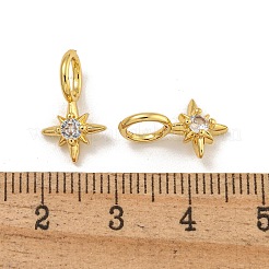 Rack Plating Brass Micro Pave Cubic Zirconia Pendants&nbsp;KK-C074-63G