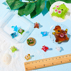 10Pcs 10 Colors Handmade Lampwork Beads&nbsp;LAMP-SC0001-24