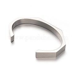 Tarnish Resistant Unique 304 Stainless Steel Cuff Bangles&nbsp;X-BJEW-L547-02P