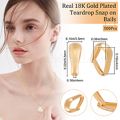 300Pcs Brass Snap on Bails&nbsp;KK-BBC0003-69
