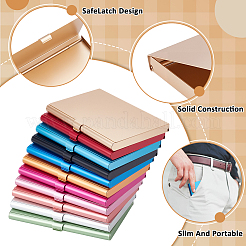 22Pcs 11 Colors Aluminium Alloy Business Cards Holder Case Box&nbsp;AJEW-WA0001-63