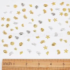 100Pcs 3 Colors Ocean Style Alloy Cabochons&nbsp;MRMJ-OC0002-30