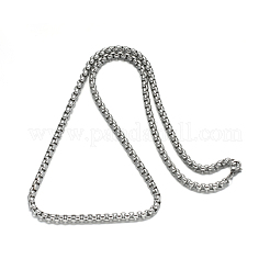 Tarnish Resistant 304 Stainless Steel Box Chains Necklaces&nbsp;NJEW-I074-12