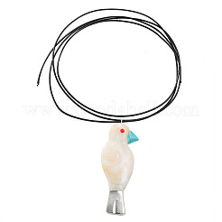 Bohemian Style Resin Bird Pendant Black Waxed Cord Necklaces for Women&nbsp;FS-WG75DB7-02