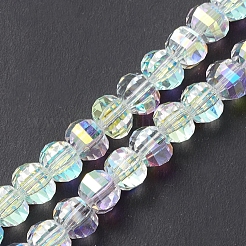 Electroplate Transparent Glass Beads Strands&nbsp;EGLA-K015-13G