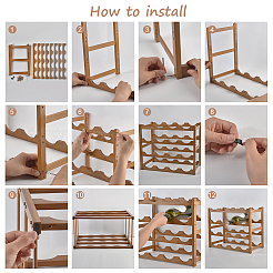 Bamboo 4-Tier Wine Rack Storage Shelf&nbsp;ODIS-WH0030-322