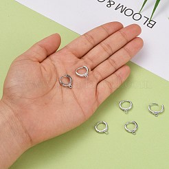 Anti-Tarnish Rhodium Plated 925 Sterling Silver Hoop Earrings&nbsp;STER-K168-042P